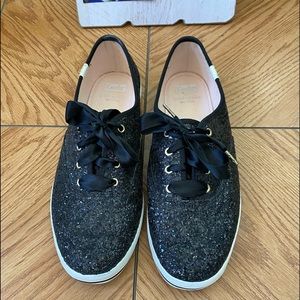 Kate Spade NY Black Glitter Keds